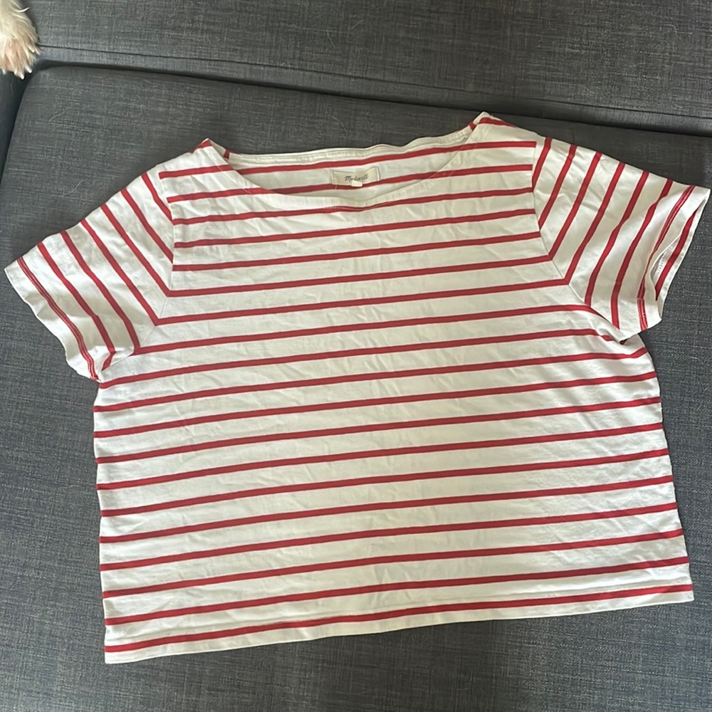 Madewell Striped Boat Neck T-Shirt